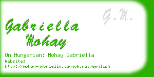 gabriella mohay business card